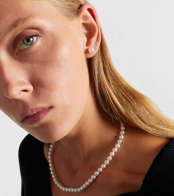18kt gold earrings with akoya pearls | Mikimoto