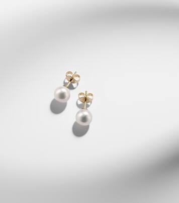 18kt gold earrings with akoya pearls | Mikimoto