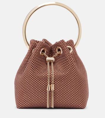 Bolso saco Bon Bon Small de satén adornado | Jimmy Choo