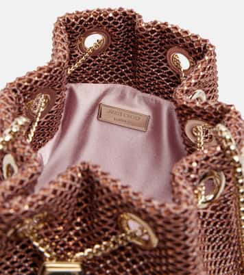 Bolso saco Bon Bon Small de satén adornado | Jimmy Choo