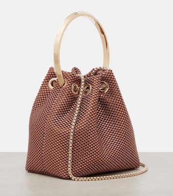 Bolso saco Bon Bon Small de satén adornado | Jimmy Choo