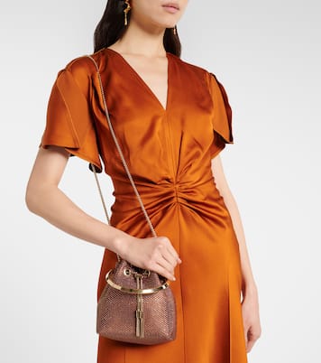 Bolso saco Bon Bon Small de satén adornado | Jimmy Choo