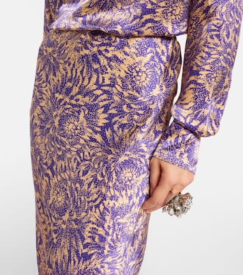 Midirock aus Seidensatin | Dries Van Noten