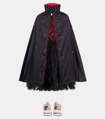 Cape Transylvania en satin à ornements | Tutu Du Monde