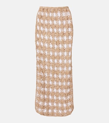 Gonna midi Bella Rosette in crochet di cotone | Anna Kosturova