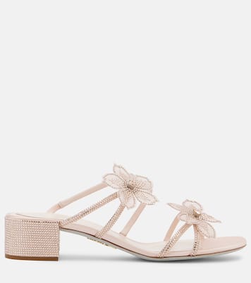 Sandalen Floriane aus Satin mit Kristallen | Rene Caovilla