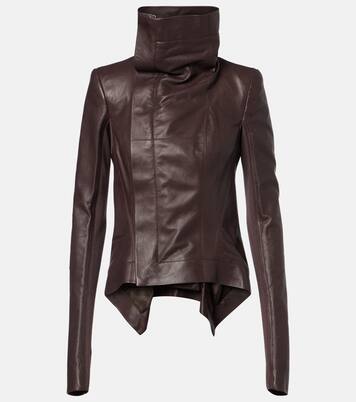 Naska asymmetric leather jacket | Rick Owens