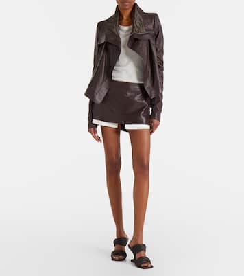Naska asymmetric leather jacket | Rick Owens