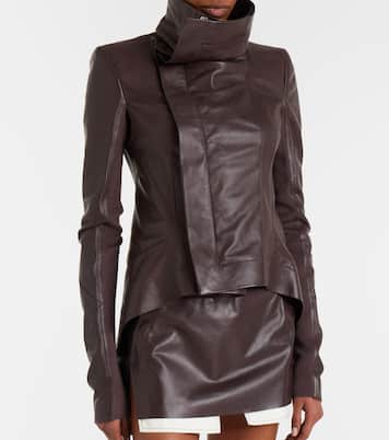 Naska asymmetric leather jacket | Rick Owens