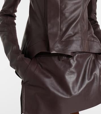 Naska asymmetric leather jacket | Rick Owens