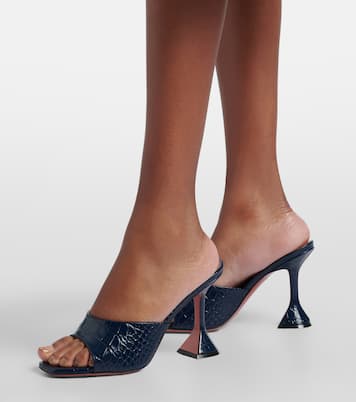 Pantoletten Lupita aus Leder  | Amina Muaddi