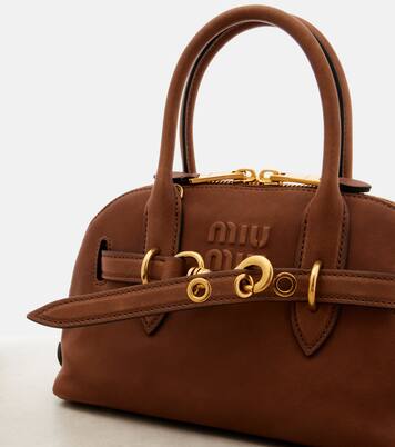 Adventure leather tote bag | Miu Miu