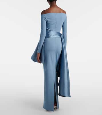 Kiana draped off-shoulder gown | Solace London