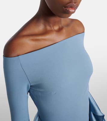 Kiana draped off-shoulder gown | Solace London