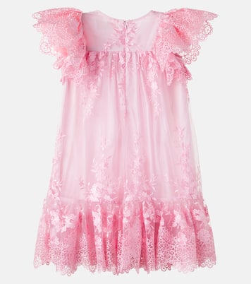 Floral lace-trimmed tulle dress | Petite Amalie  