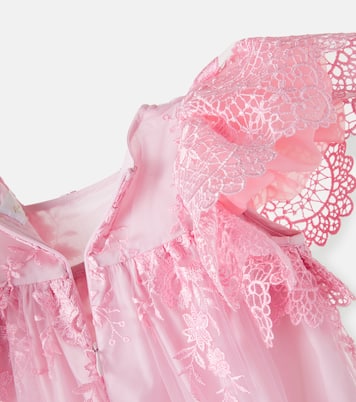 Floral lace-trimmed tulle dress | Petite Amalie  