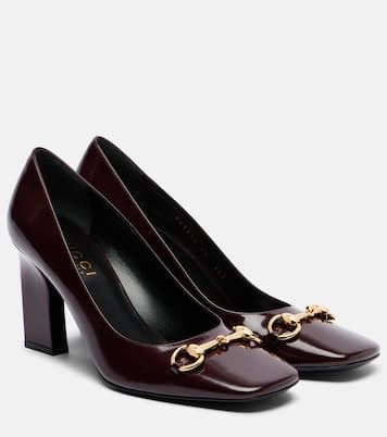 Signora 85 Horsebit leather pumps | Gucci