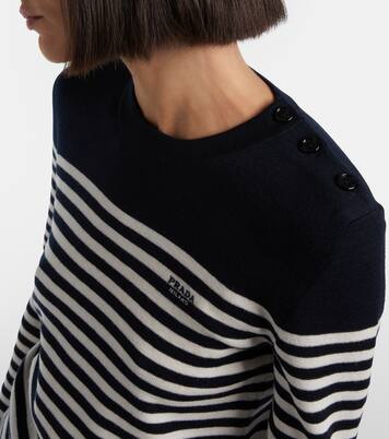 Striped virgin wool sweater | Prada