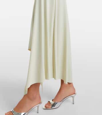 Hela draped asymmetric jersey midi dress | De La Vali