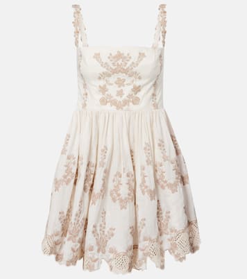 Mielero embroidered linen minidress | Agua by Agua Bendita
