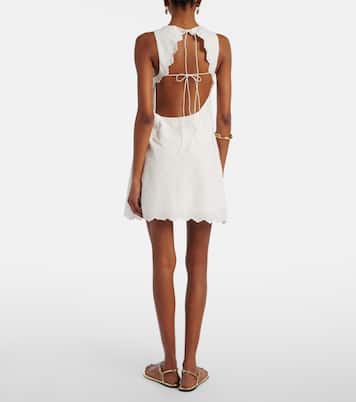 Vestido corto Breta con bordado inglés | Faithfull