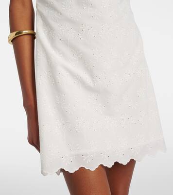 Vestido corto Breta con bordado inglés | Faithfull