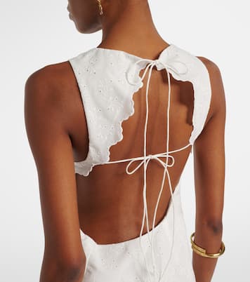 Vestido corto Breta con bordado inglés | Faithfull