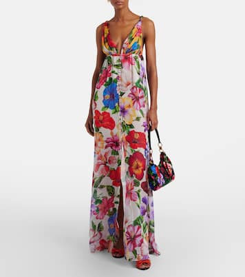 Floral silk chiffon top | Dolce&Gabbana