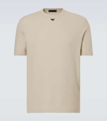T-shirt in cotone con logo | Prada