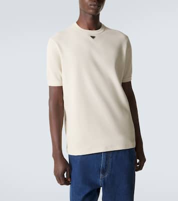 T-shirt in cotone con logo | Prada