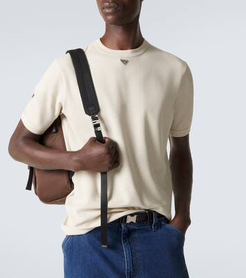 T-shirt in cotone con logo | Prada