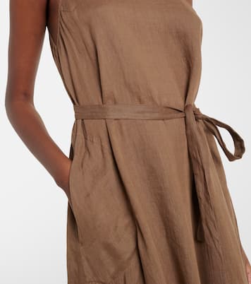 Reta linen midi dress | Velvet