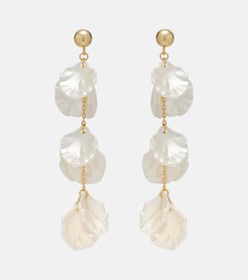 Tiered faux pearl-embellished earrings | Self-Portrait