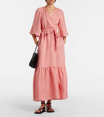 Audacieuse belted linen midi dress | Eres