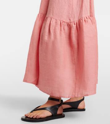 Audacieuse belted linen midi dress | Eres