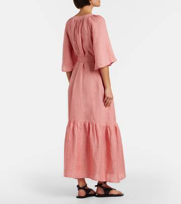 Audacieuse belted linen midi dress | Eres