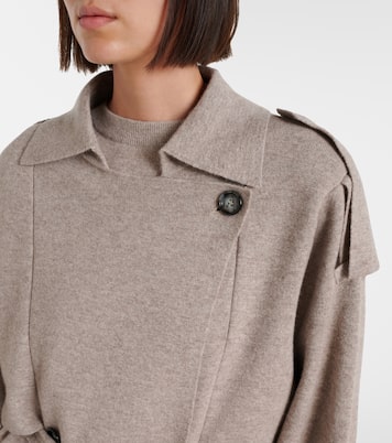 Cropped-Bikerjacke aus Wolle und Kaschmir | Jardin des Orangers