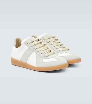 Replica leather and suede sneakers | Maison Margiela
