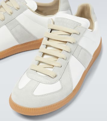 Replica leather and suede sneakers | Maison Margiela