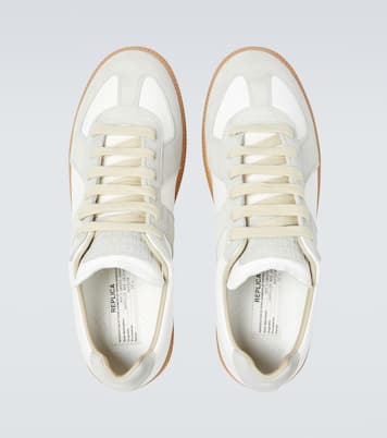 Replica leather and suede sneakers | Maison Margiela