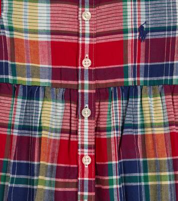 Baby checked cotton playsuit | Polo Ralph Lauren Kids