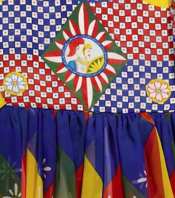 Robe longue Alexa imprimée en soie | Dolce&Gabbana Kids