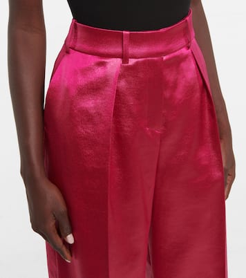 High-Rise-Hose aus Satin | Alexandre Vauthier