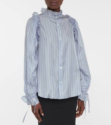 Blouse rayée | Noir Kei Ninomiya