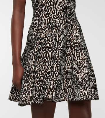 Leopard-print jacquard minidress | Alaïa