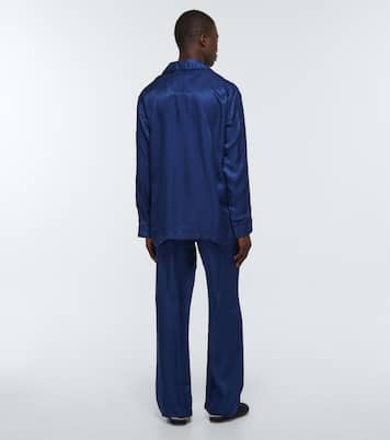 Woburn striped silk pajama set | Derek Rose