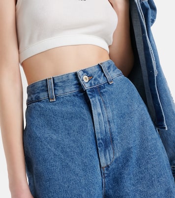 Jeans anchos con anagrama de tiro alto | Loewe