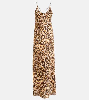 Embellished leopard-print maxi dress | Rabanne