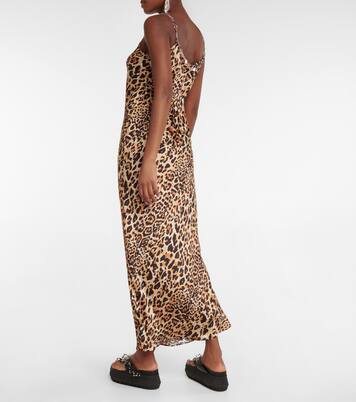 Embellished leopard-print maxi dress | Rabanne