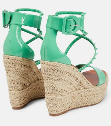 صندل ويدج من الجلد مع تزيين Chocazeppa 120 | Christian Louboutin